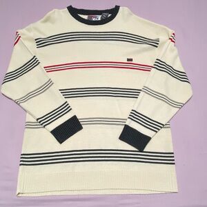 Vintage Y2K Mecca cream striped sweater Size 3XL